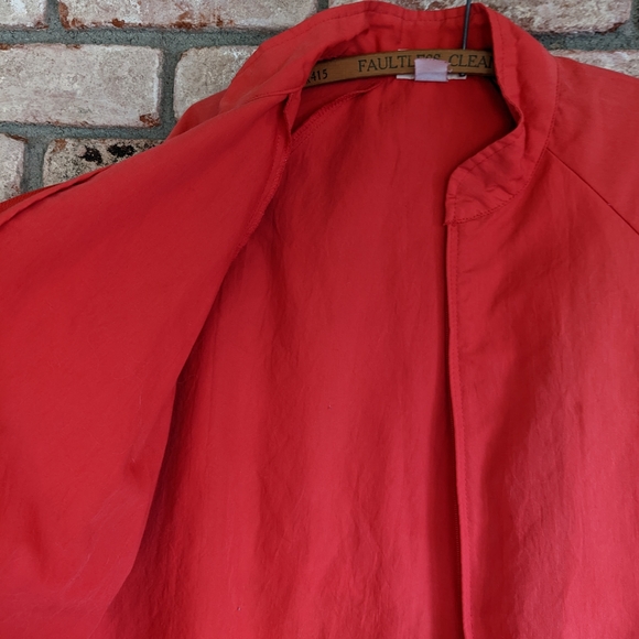 ๐ฌ๏ธ Vintage 80s Red Aqua Sheen Windbreaker XL - Picture 3 of 11